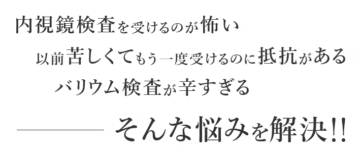 内視鏡検査を受けるのが怖い 以前苦しくてもう一度受けるのに抵抗がある バリウム検査が辛すぎる そんな悩みを解決！！